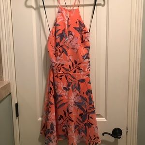 Bebe coral floral dress